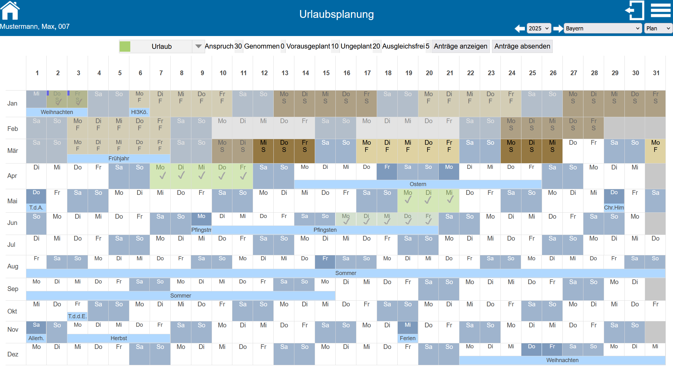 Urlaubsplanung